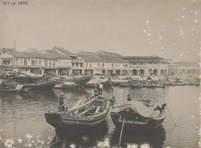 新加坡河上的克拉码头，1890年代