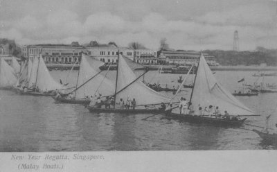 新年帆船赛的马来船只，1915年