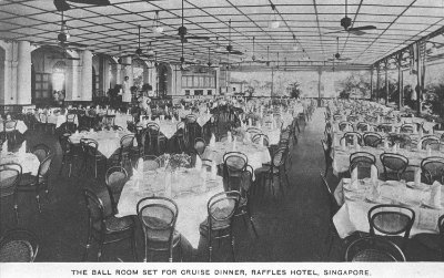莱佛士酒店的宴会厅，1900年代